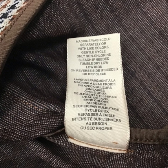 Philosophy ivory/ brown/slate houndstooth one button long blazer. Small. NWT - Picture 9 of 9